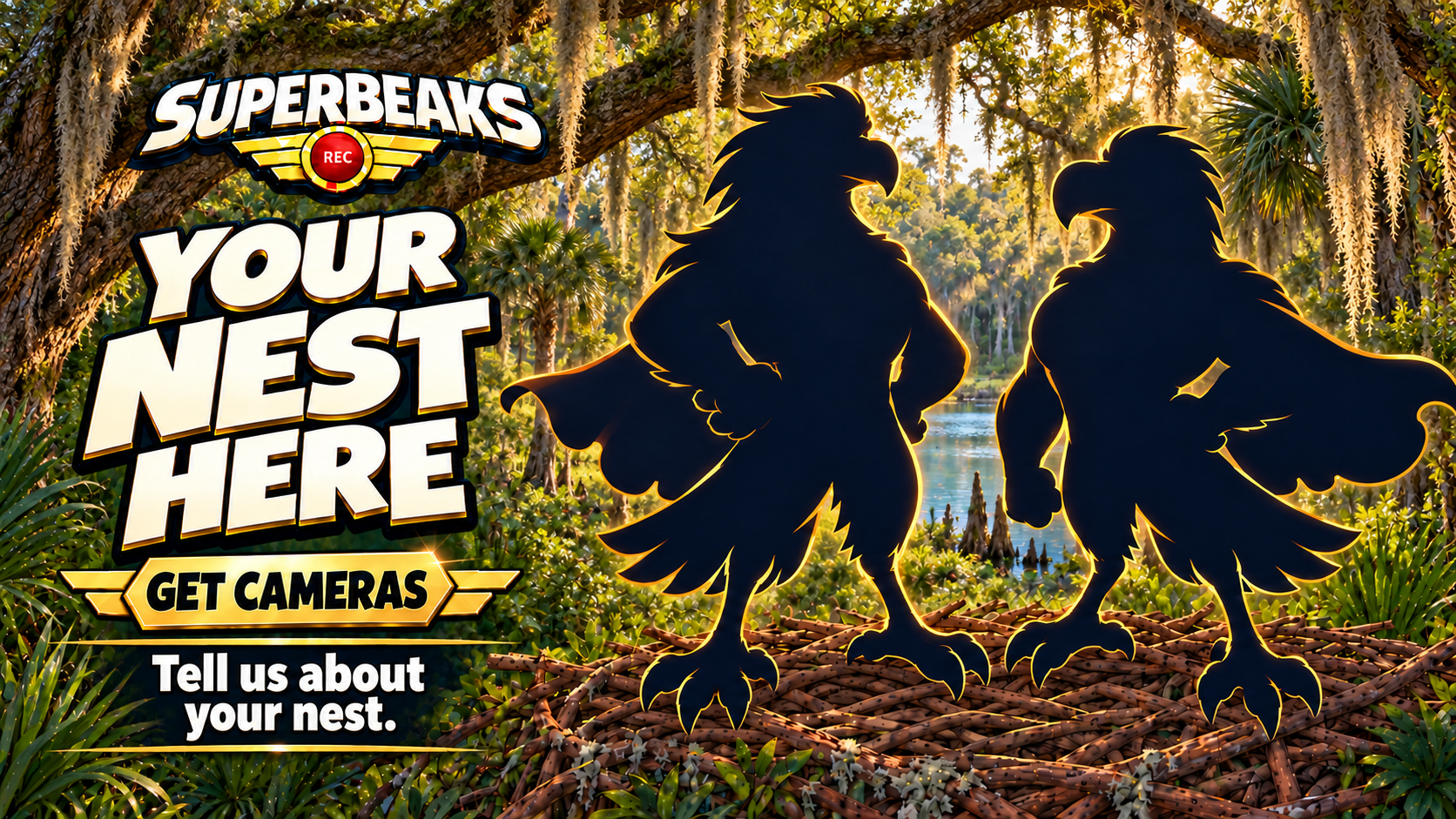 Your Nest Here — two eagle silhouettes