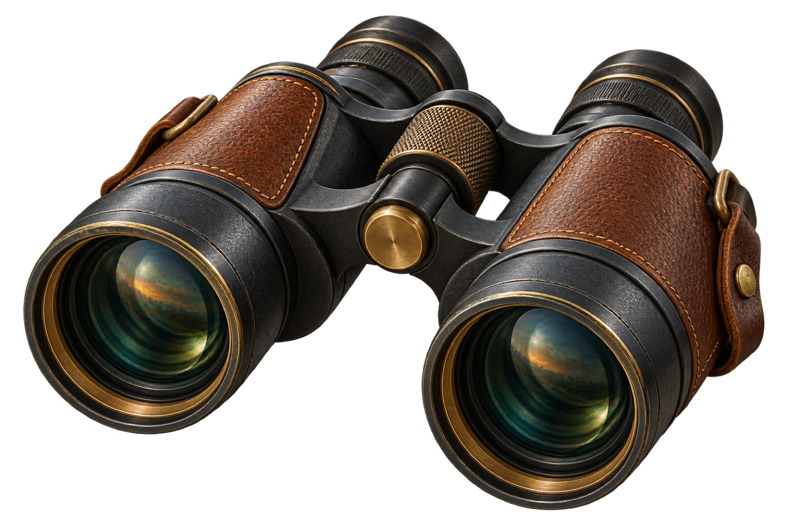 Classic leather field binoculars